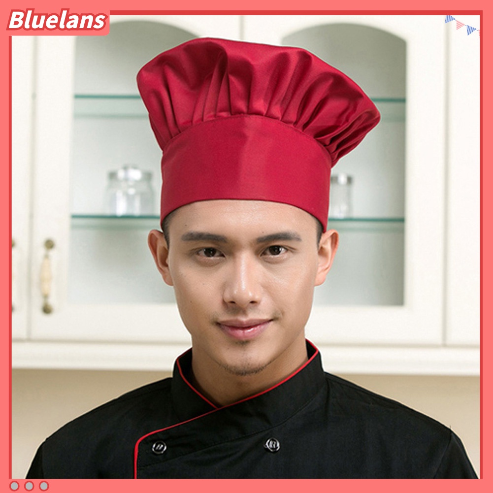 Bluelans Topi Koki Katering / Bakering / Koki Adjustable Stretch Untuk Pria