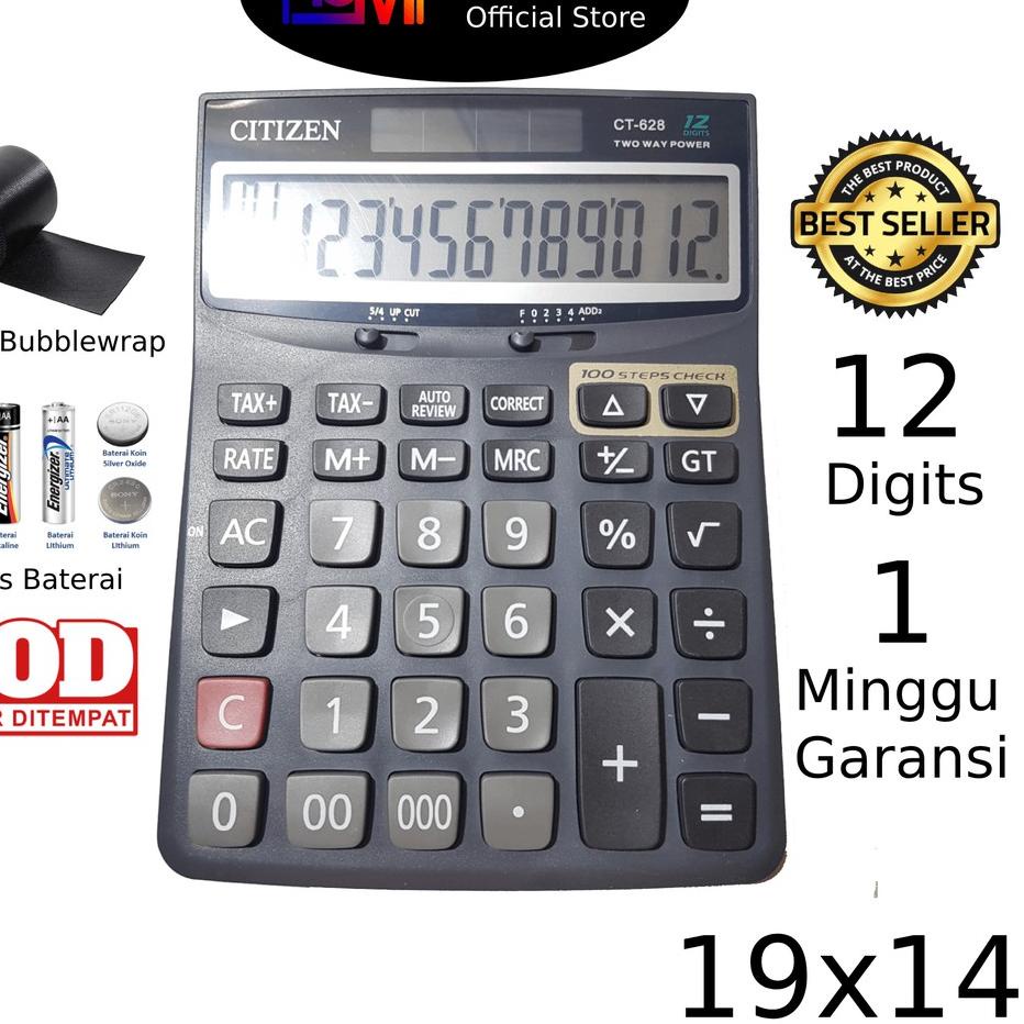 

Ready 12.12 Kalkulator Citizen CT - 628 - Kalkulator Dagang Warung Besar / Kalkulator Meja Kasir Kan