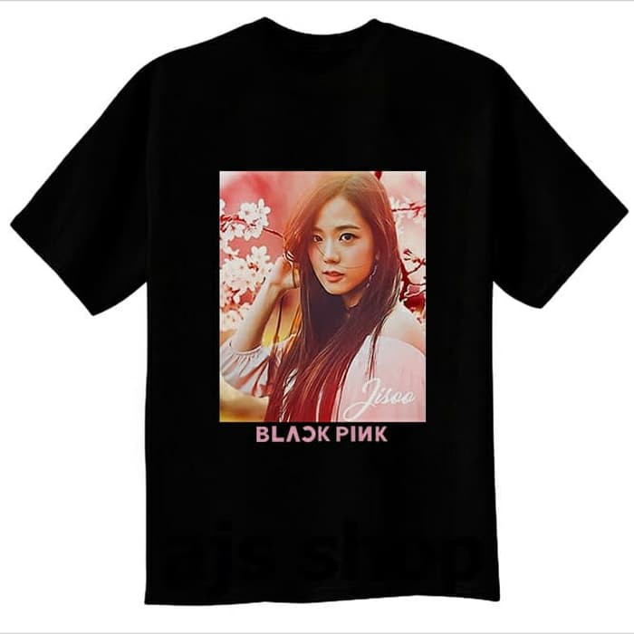 Kaos Baju Tshirt Kpop Korea Blackpink Jisoo Custom Hitam