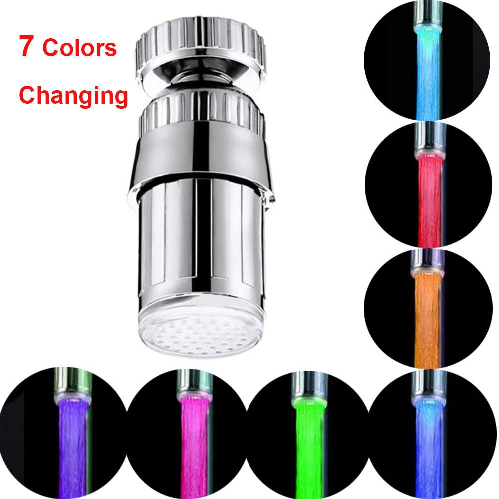 Solighter360° Keran LED Nyala Rotasi Otomatis Keran Air RGB Dapur