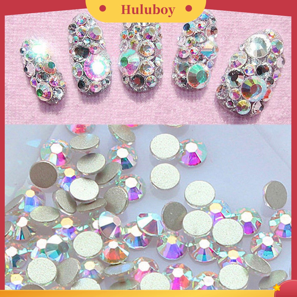 Huluboy Huluboy♡ Stiker Berlian Imitasi Glitter 3D Untuk Dekorasi Nail Art DIY