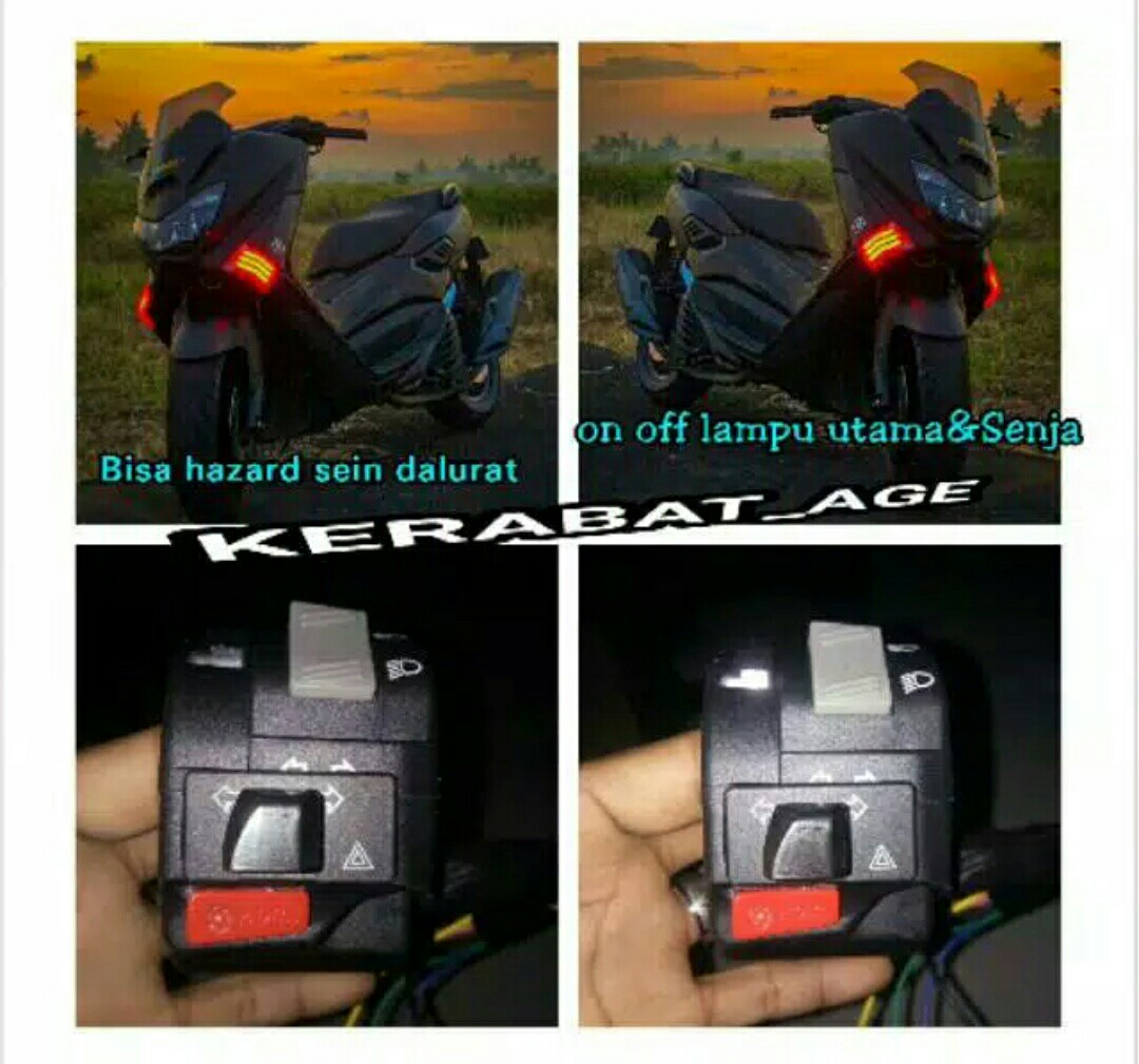 Saklar Hazard Nmax Beat Street Modifikasi Holder Kiri Pnp Shopee Indonesia