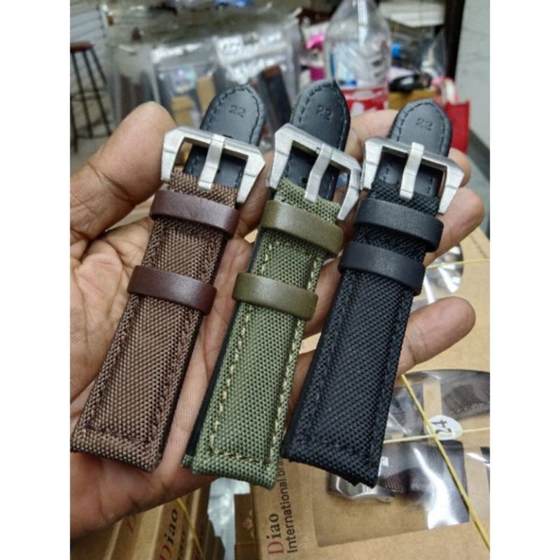 STRAP TALI JAM TANGAN UNIVERSAL KANVAS KULIT SUPER Tali Jam Tangan Kanvas Canvas Kulit