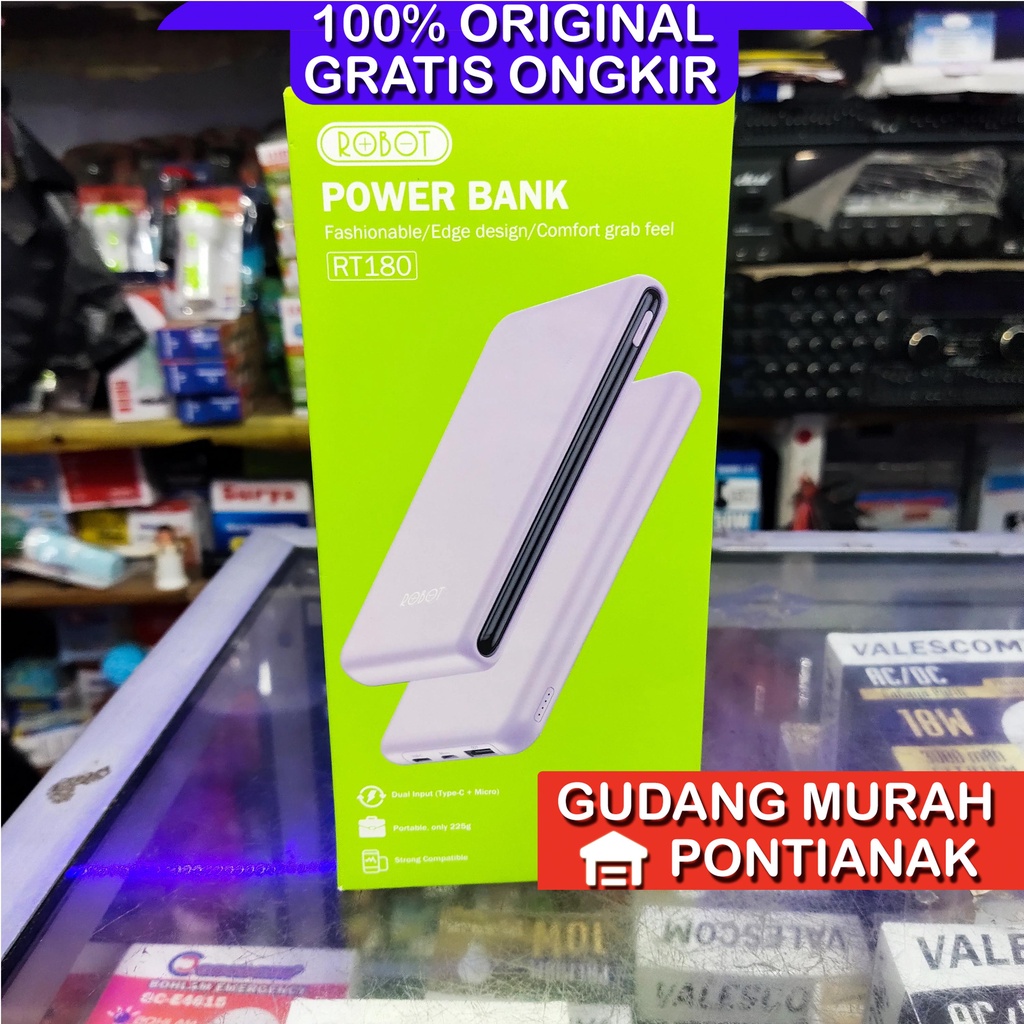 POWERBANK ROBOT RT-180 10.000MAH + INPUT TYPE C