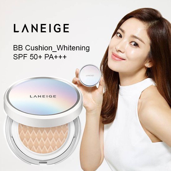 LANEIGE BB Cushion Whitening SPF50+ PA+++(Case + Isi + Puff)