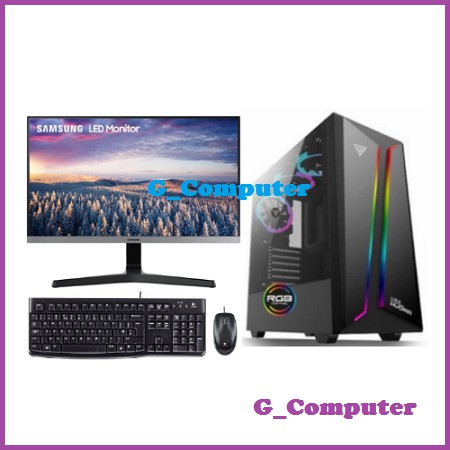 Paket PC Gaming Ryzen5 3600 Ram 16GB GTX1660 Super LED 24Inch