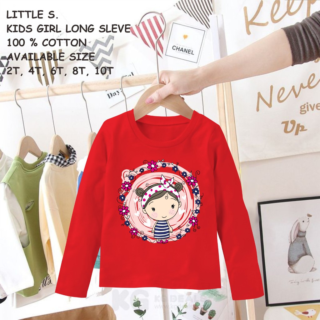 kaos panjang anak perempuan USIA 2-7 TAHUN branded-4