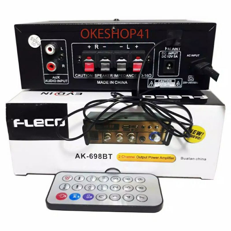 Amplifier FLECO F AK 698BT ( Bluetooth) Stereo Karaoke + Mp3 player + FM Radio ( Bluetooth /