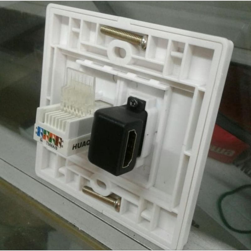 FACE PLATE RJ45 MODULAR + HDMI