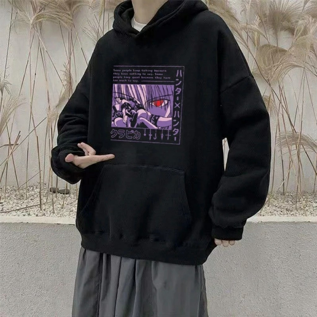 Hoodie Hunterxhunter Killua Sweater Wanita Oversize Korean Style Xxl Murah Anime Hunter X Hunter Cod