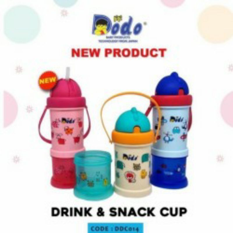 Dodo 2 in 1 Drink and Snack Cup Botol Minum Wadah Cemilan DDC014