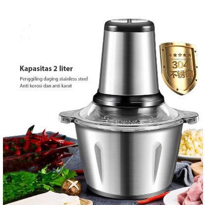 Blender daging chopper Hand Blender Press Penggiling Daging Baja tahan karat Serbaguna Multifungsi