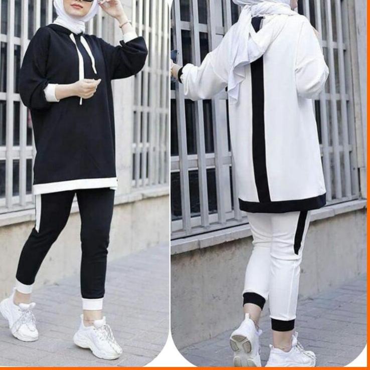 Modern.. Exclusive Setelan Olahraga Wanita Jumbo / Setelan Senam Jumbo / Baju Olahraga Wanita Muslim