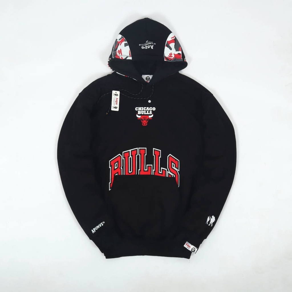 JAKET SWEATER HOODIE APE X CHICAGO BULLS MICKEY SIMPLE UNISEX GOOD QUALITY