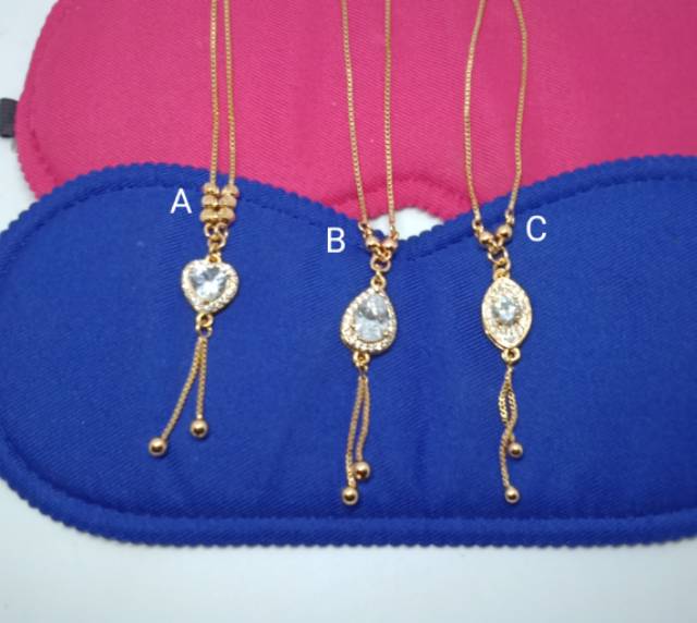 AL026 kalung xuping lapis emas dgn mata zircon size 45 cm