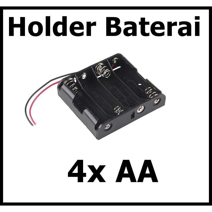 Box Baterai 4 AA Tempat Batere Batery Holder 4 X AA