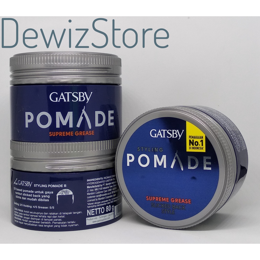 GATSBY STYLING POMADE SUPREME GREASE (SLICKED BACK STYLE) - 80GR