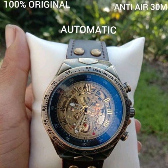 jam tangan kulit otomatis original/automatic mekanik original/ import waterproof/fngeen original/mec