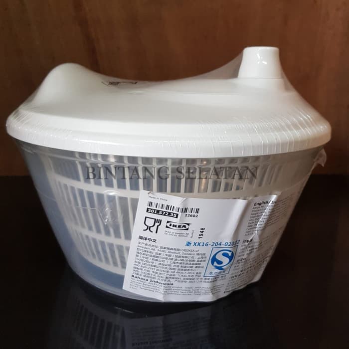 IKEA TOKIG/ SALAD SPINNER/ PENGERING SAYURAN/ MANGKUK PENCAMPUR SALAD