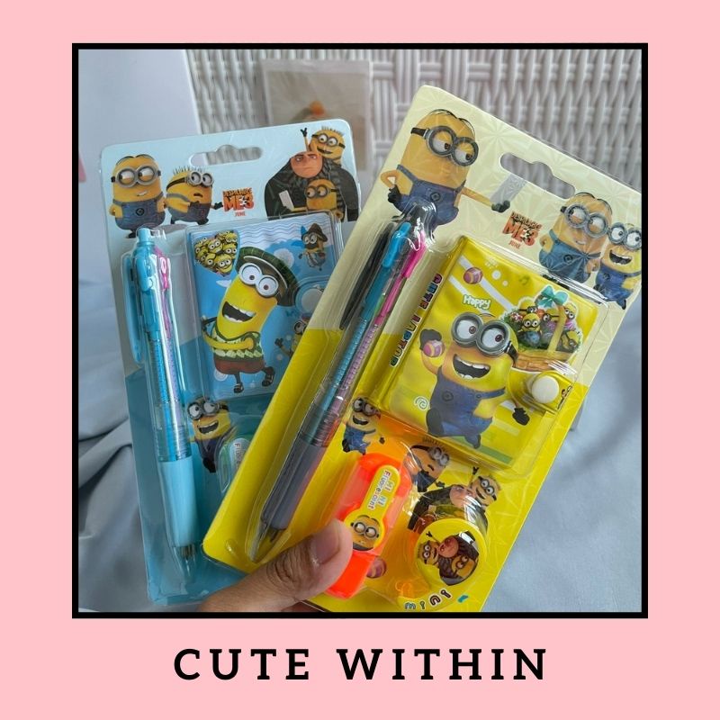 

PAKET SET ALAT TULIS MURAH MINION KUNING BIRU