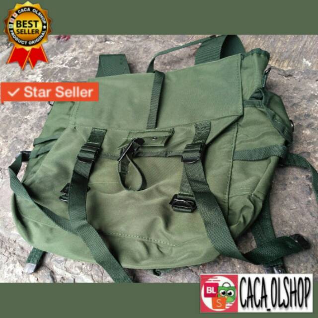 Ransel Tempur TNI Hijau BRIMOB Hitam M1945 RPK Anti Air Standar Militer