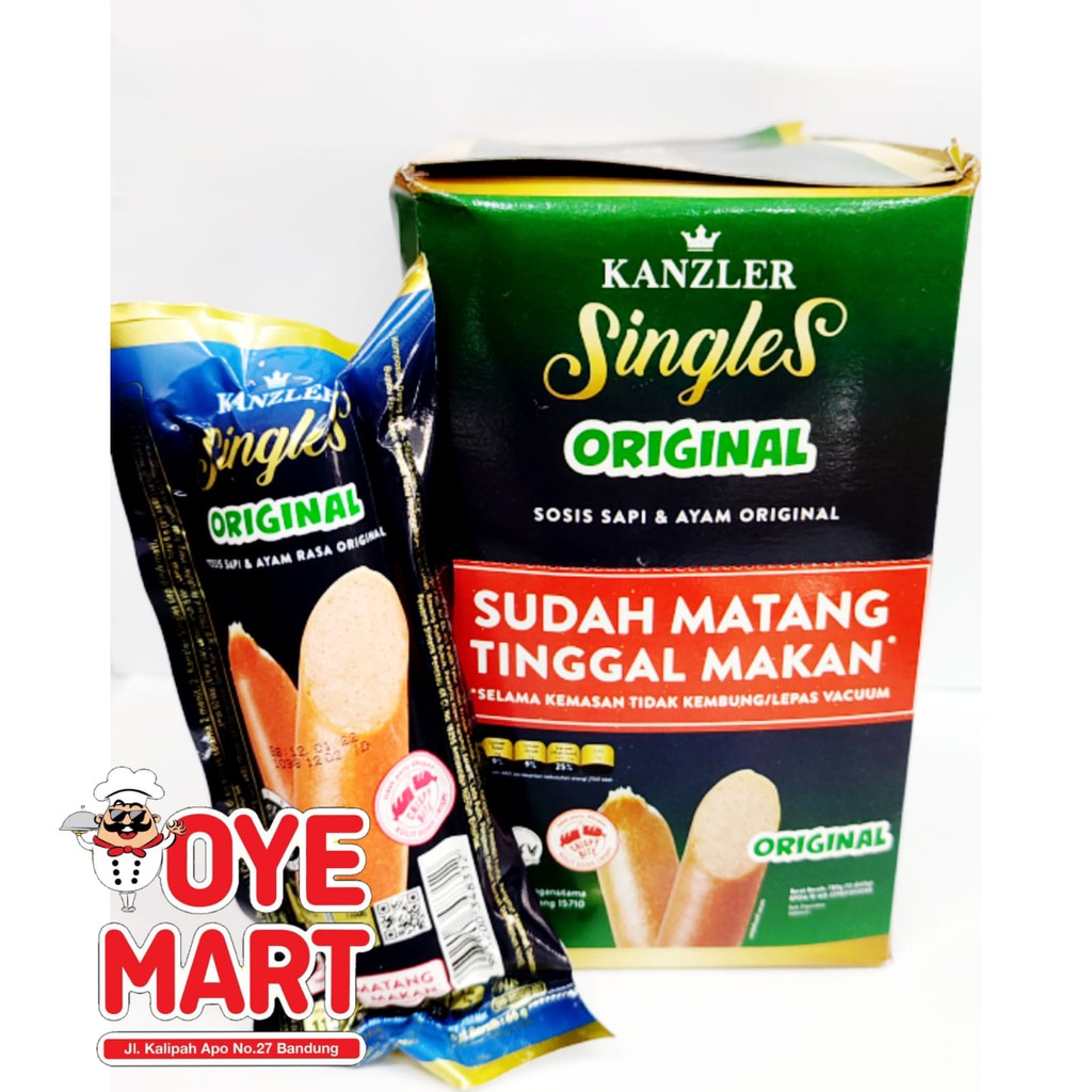 KANZLER SINGLES ORIGINAL 65GR SOSIS SAPI DAN AYAM 1 BOX ISI 12 PCS