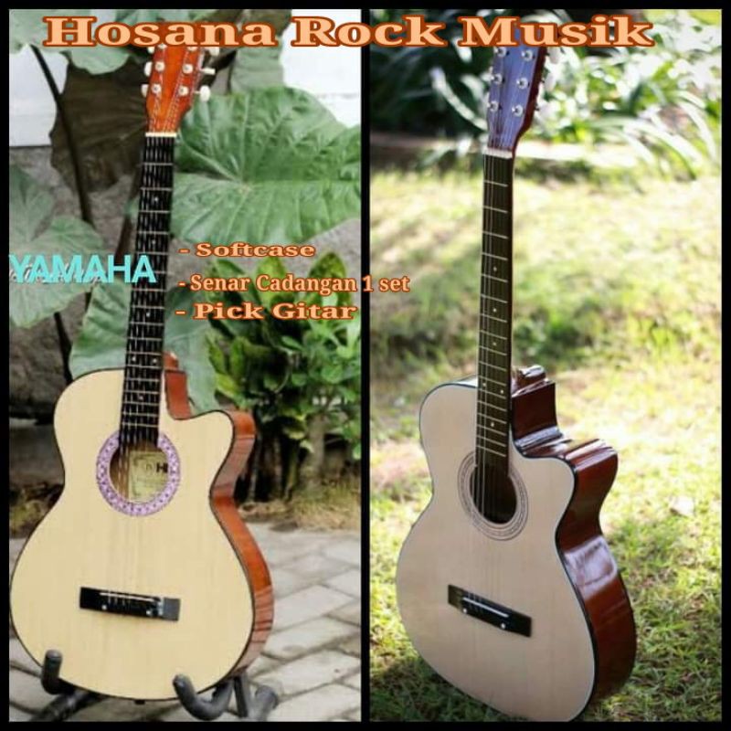 Gitar akustik pemula lengkap tas dll