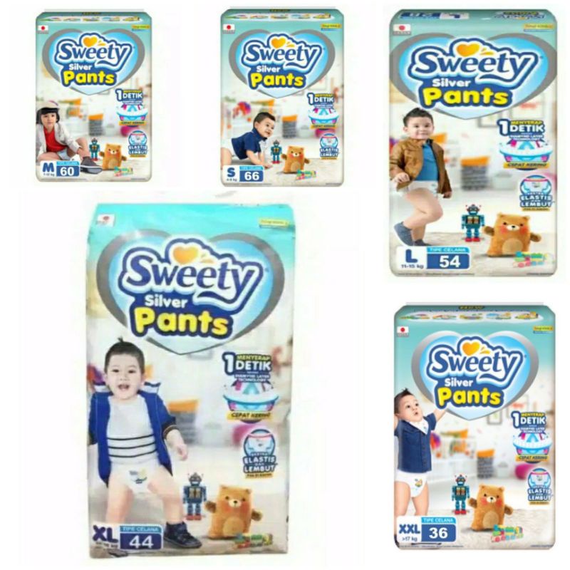 Sweety Silver Jumbo Pack S66, M60, L54, XL44, XXL36