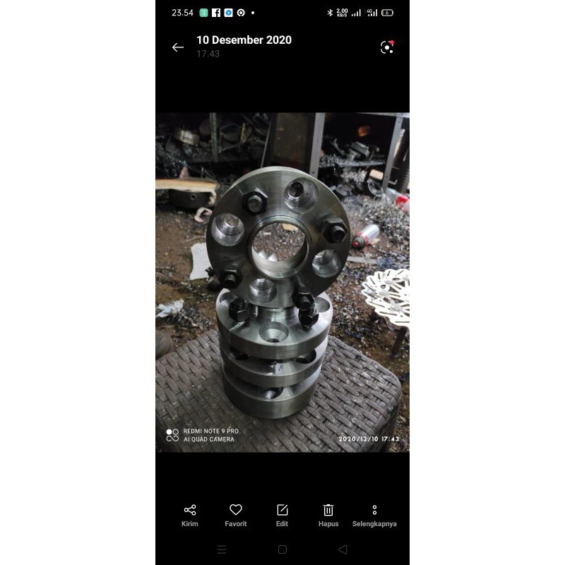 adaptor velg mobil pcd 4x100 tebel 2,5 cm