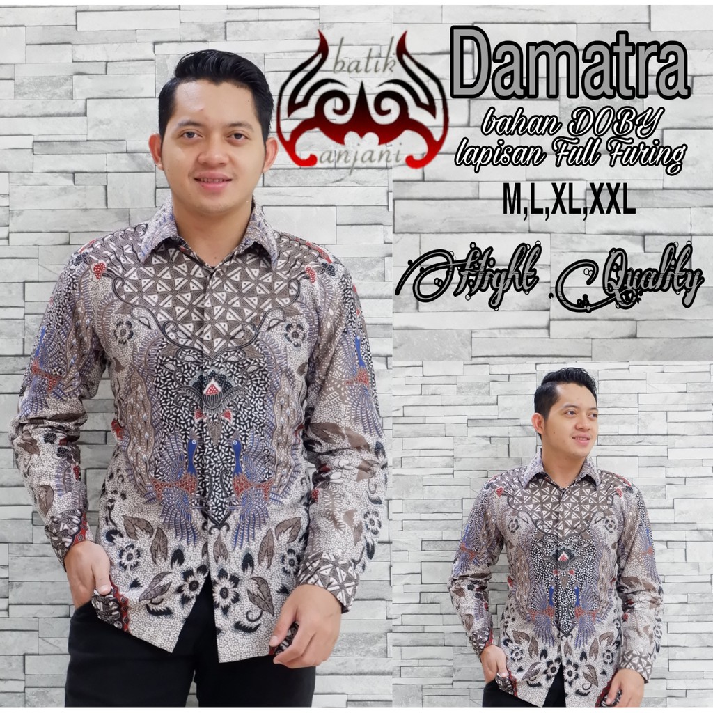 DARMATRA Kemeja Batik Pria Full Furing Bahan Katun Primisima