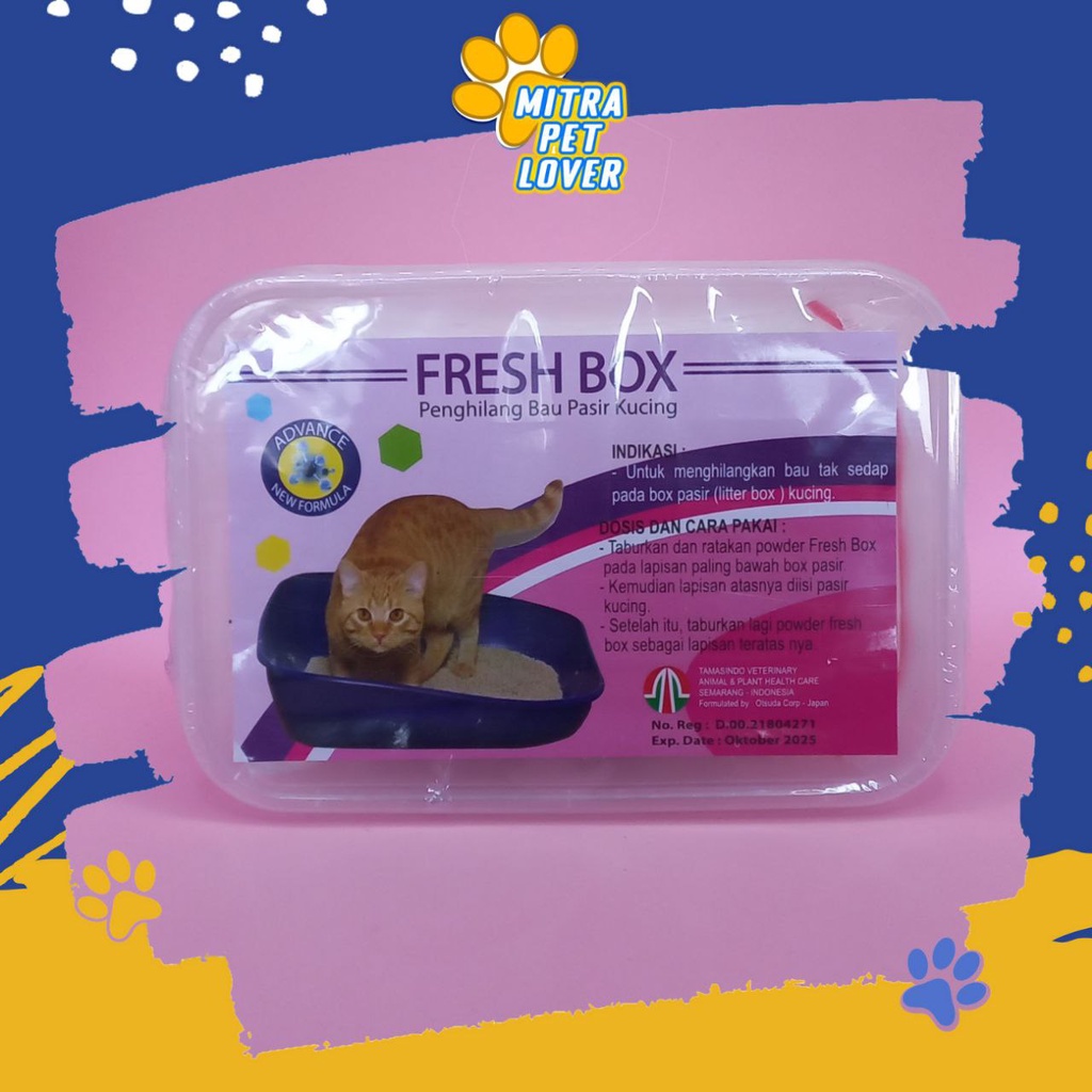 PENGHILANG BAU PASIR KUCING ANJING - FRESH BOX 1KG ORIGINAL - LITTER BOX CAT BASKOM BARU AMPUH MURAH PET ANIMAL HEALTHCARE AND VETERINARY TAMASINDO OBAT PERAWATAN KESEHATAN DAN VITAMIN TUMBUHAN TANAMAN HIAS TERNAK HEWAN BINATANG PELIHARAAN MITRAPETLOVER