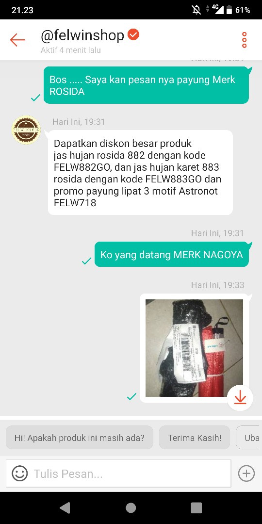 Felwinshop Payung Lipat 3 Polos Rosida Lapis Silver Dalam Ultraviolet Rangka Bagus / Payung Promosi