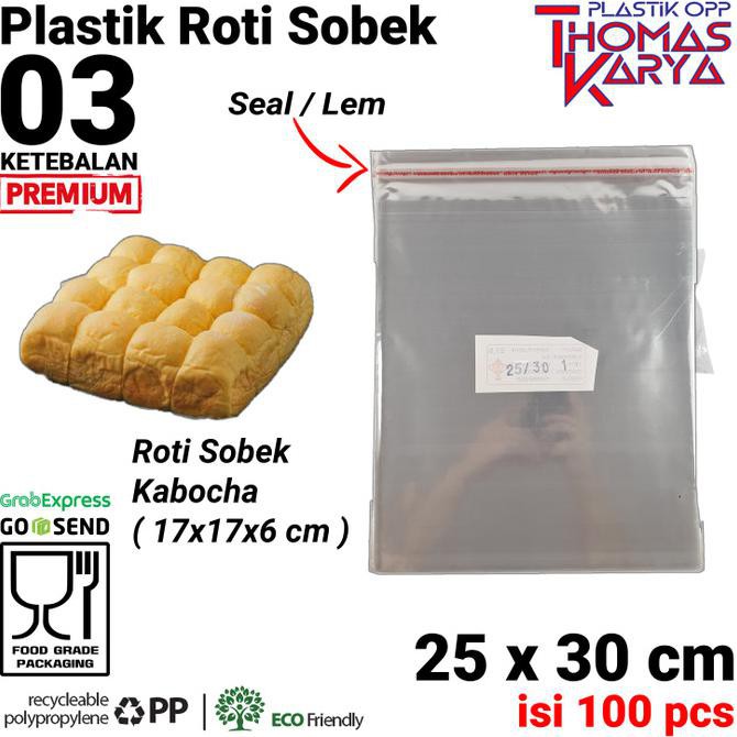 

Open Ds] 25X30 Cm Plastik Opp Tebal (Lem) | Plastik Roti Sobek / Roti Kasur