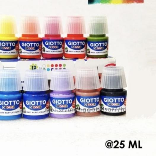 

☃ Cat Akrilik Giotto Decor Acrylic Paint Set 12 Warna 25ml ORIGiNAL ۝