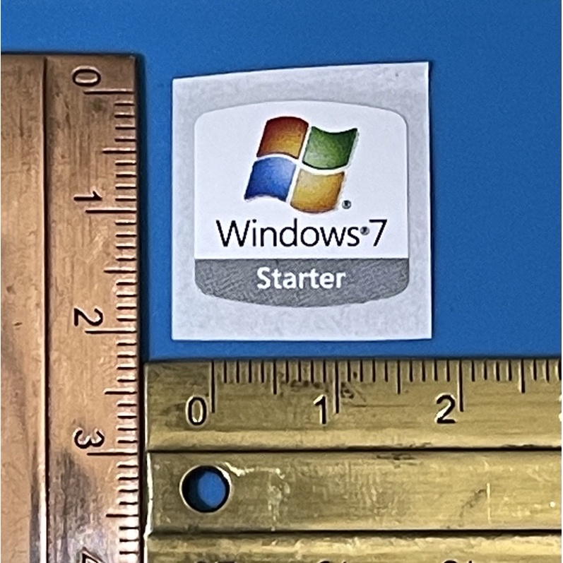 Sticker stiker logo windows 7 starter ori