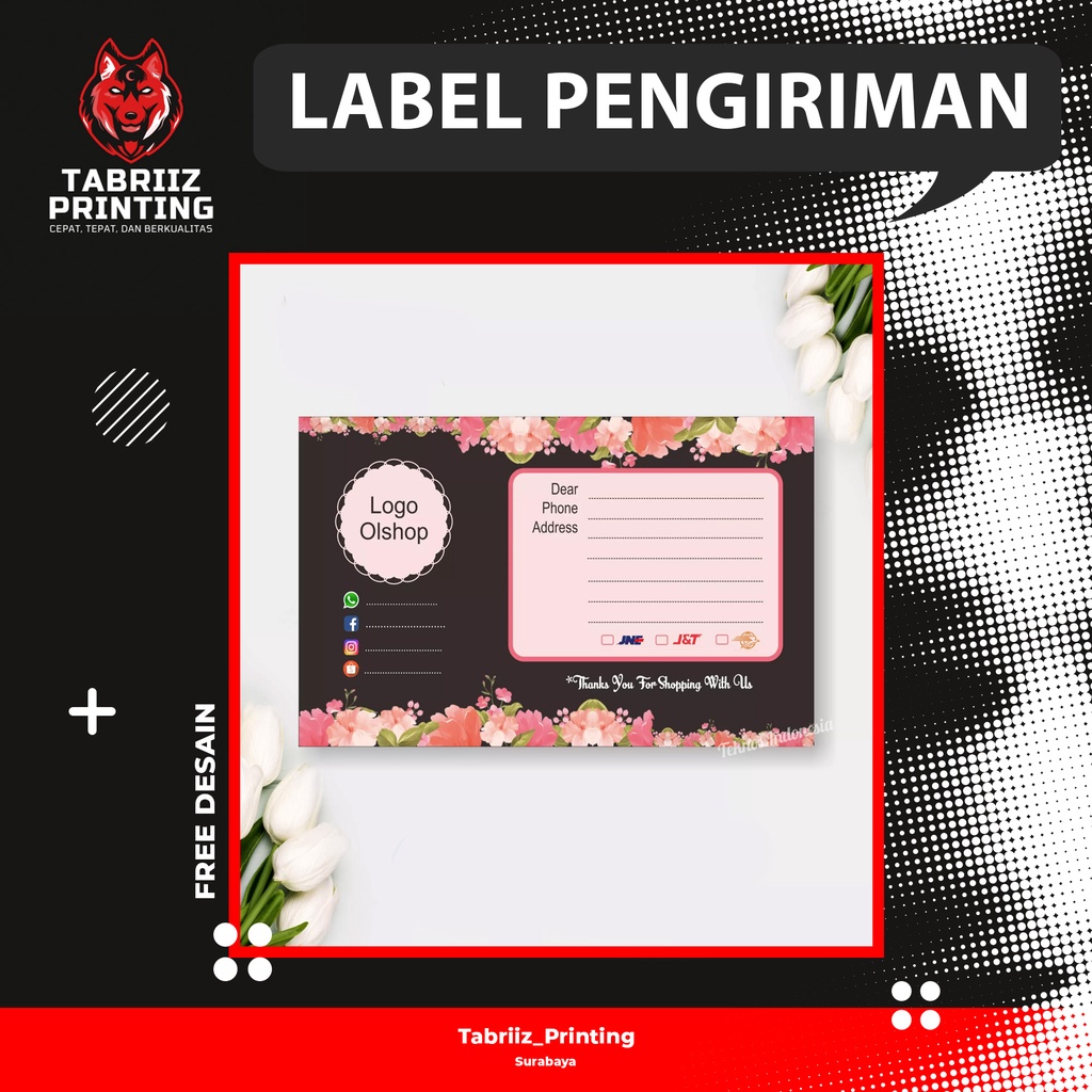 

[TABRIIZ PRINTING Label Pengiriman Olshop Motif Karakter Murah Surabaya