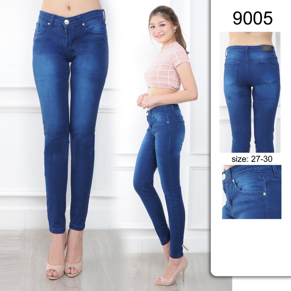 ( Size 31 - 34 ) MC girl - Celana Jeans Polos Jumbo / Celana Soft Jeans Jumbo / Celana Jeans Big Size / Celana Jumbo