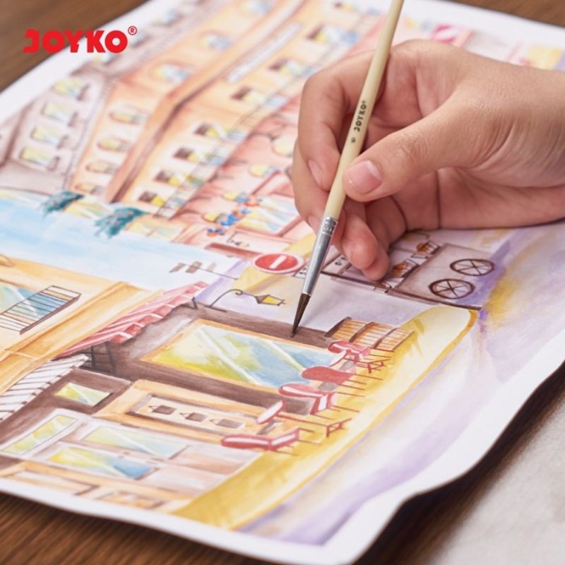 (ISI 6) SET KUAS LUKIS MEREK JOYKO / BRUSH / KUAS CAT AIR / LUKIS / ACRYLIC JOYKO BR-1