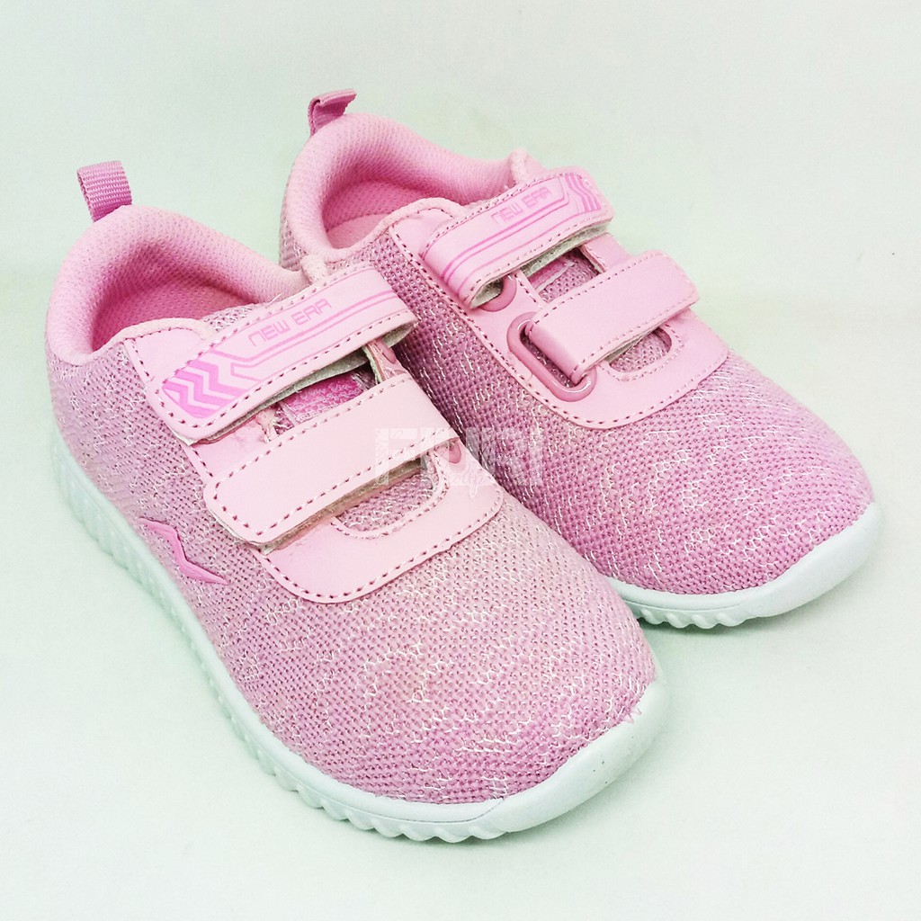 FIURI - New Era Original - KELSIE PEREKAT KIDS 27-34 Pink - Sepatu Kets Anak Perempuan - Sepatu Sneakers Anak - Sepatu Olahraga Sport Anak Balita Cewek Perekat - Sepatu Casual PEREKAT Anak Kecil - Sepatu Sekolah Hitam Anak Perempuan PAUD TK SD Murah