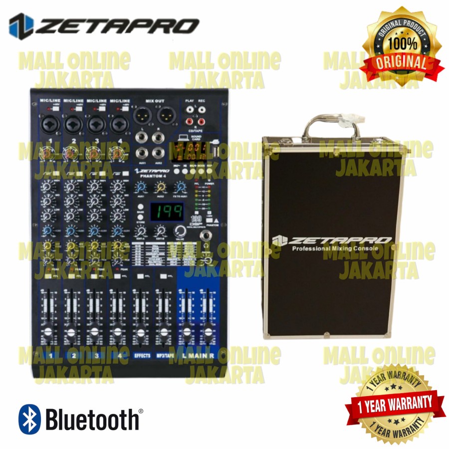 Mixer audio Zetapro phantom 4 channel original phantom4 soundcard