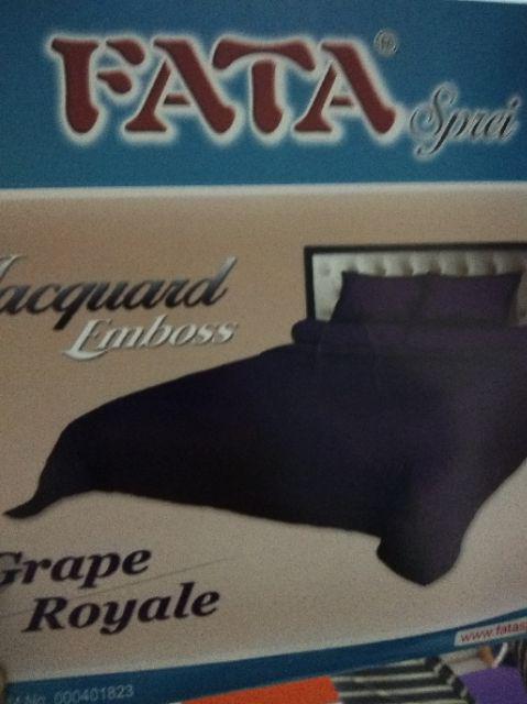 Id. Fata - Sprei Single Jacquard  Emboss Grape Royal