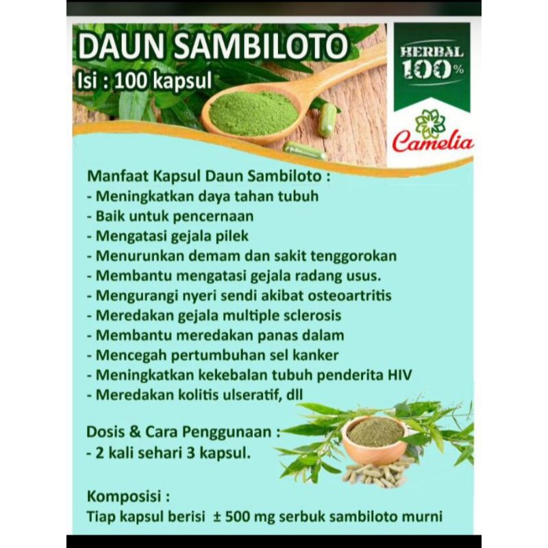 

kapsul curah daun sambiloto 1 kapsul min 30 pc