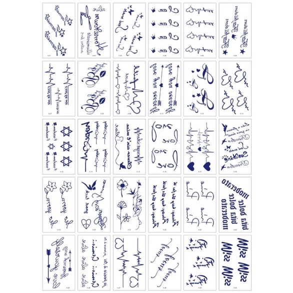 30pcs Tatto temporary juice tahan lama 7-15 hari