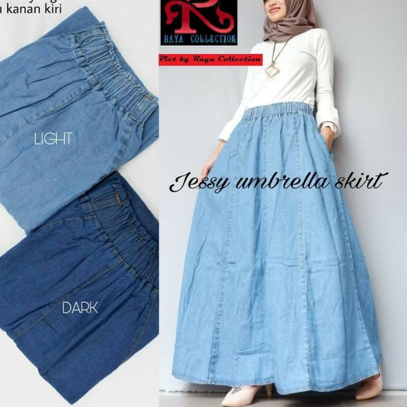 Rok Jeans Jumbo pecah 8 // Rok jeans Jumbo Murah