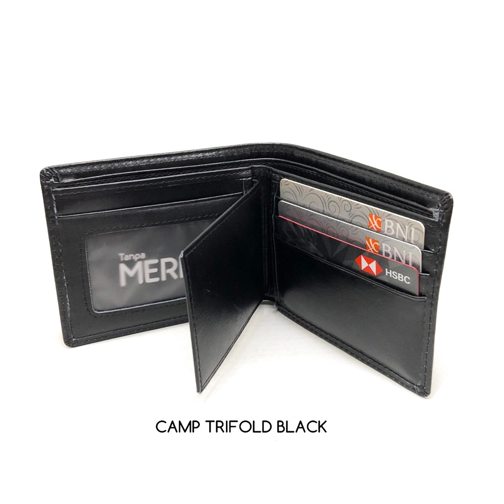 dompet kulit asli pria TanpaMerk camp trifold original dompet kulit sapi asli