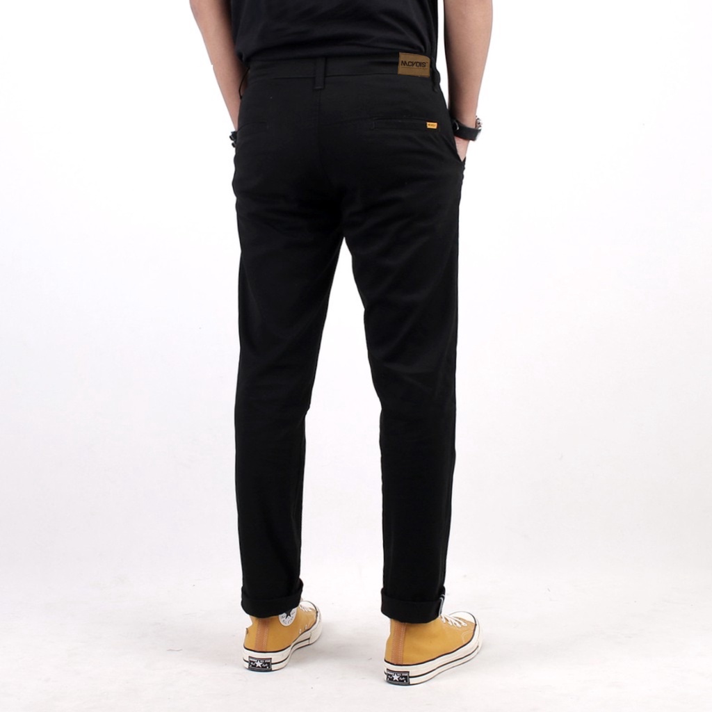 Mcvois Celana Chino Panjang Pria Hitam Premium Distro