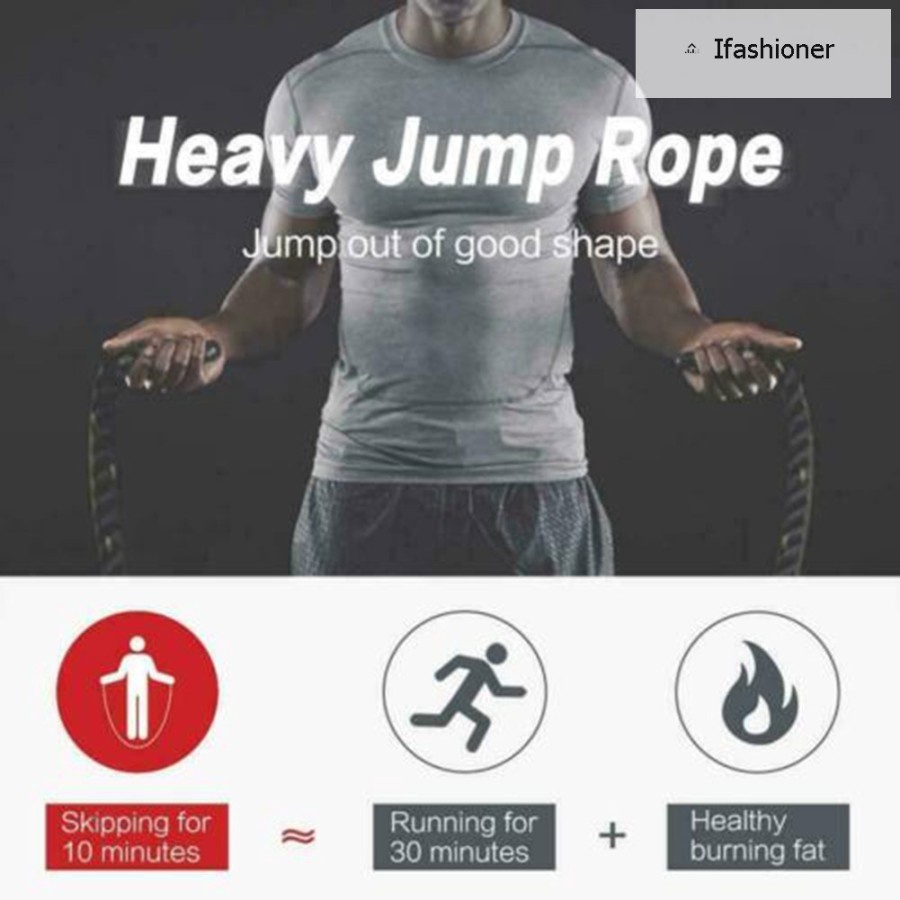 Weighted Skipping Rope 2,4 kg -3 meter Battle Jump Rope Gym &amp; Fitness