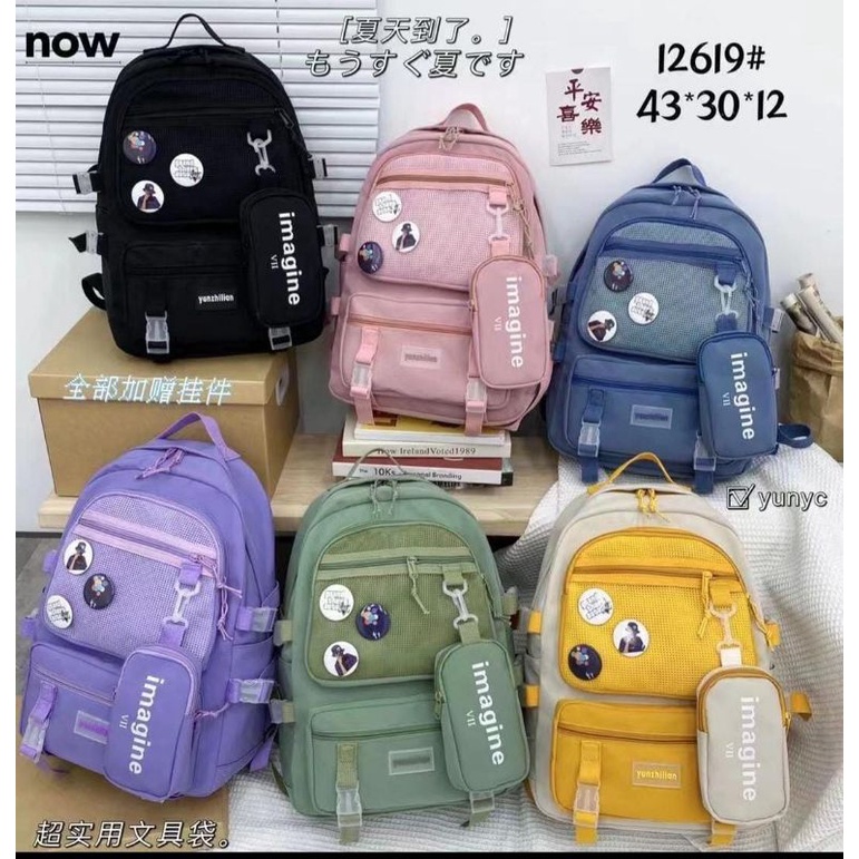 ETALASE KOREA 12/TAS KOREA IMPORT ORIGINAL ASLI/TAS KOREA SD FREE PIN GANTUNGAN BONEKA LUCU/TAS SEKOLAH SD SMP SMA KULIAH REMAJA/TAS ANAK CEWEK/RANSEL KOREA/TAS KOREA STYLE/TAS IMPORT MODEL BARU/TAS/TAS MODEL KOREA/TAS ANAK SEKOLAH SD BESAR MODEL TERBARU