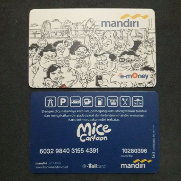 Mandiri eMoney Mice Cartoon ORI /Like eTOLL Tapcash Flazz or Brizzi