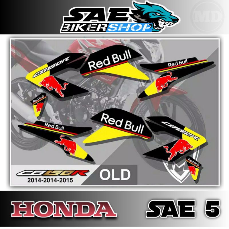 STRIPING STICKER STIKER CB150R OLD REDBULL RACING SAE 5
